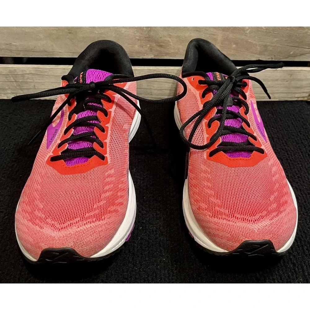 Brooks Ravenna Shoes Womens Size 9.5 Pink Orange Running‎ GuideRails 1202861B615